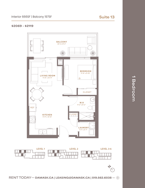 Suite 13 at Damask, Windsor, ON N8S 0B7